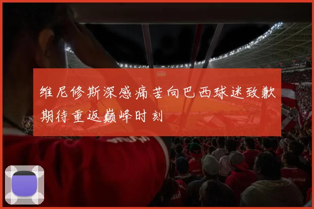 维尼修斯深感痛苦向巴西球迷致歉期待重返巅峰时刻